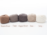 Silky-Soft Cotton Ball - 3 mm - Sequoia Brown ♻️