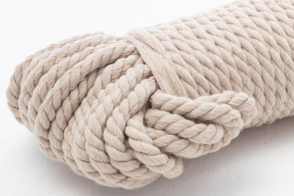 Cotton Rope - 3 Ply - 5 mm - Sand ♻️