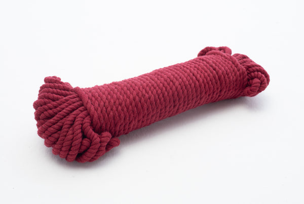 Cotton Rope - 3 Ply - 5 mm - Bordeaux ♻️
